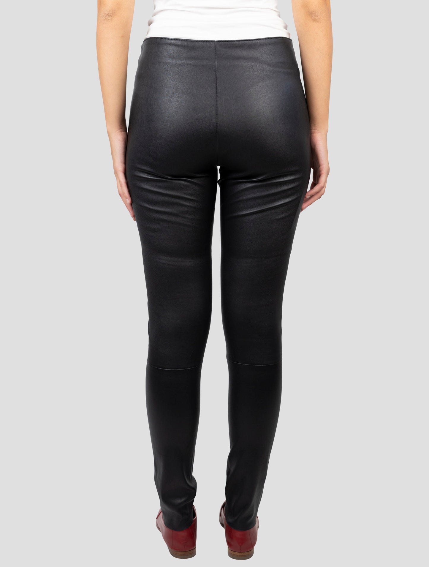 Kiton Black Leather Pants