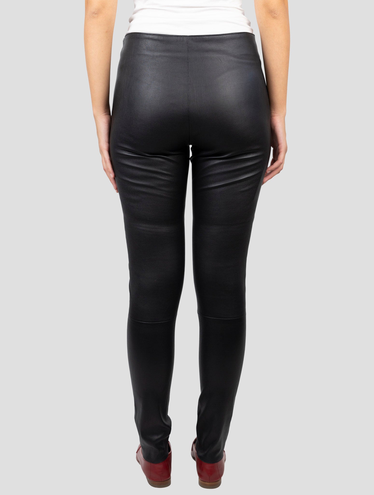 Kiton Black Leather Pants
