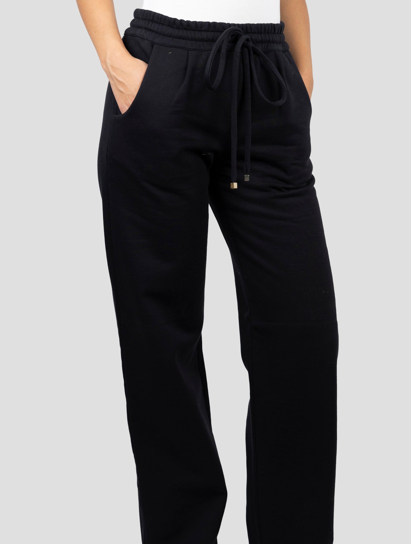 Kiton Black Cotton Cashmere Pants