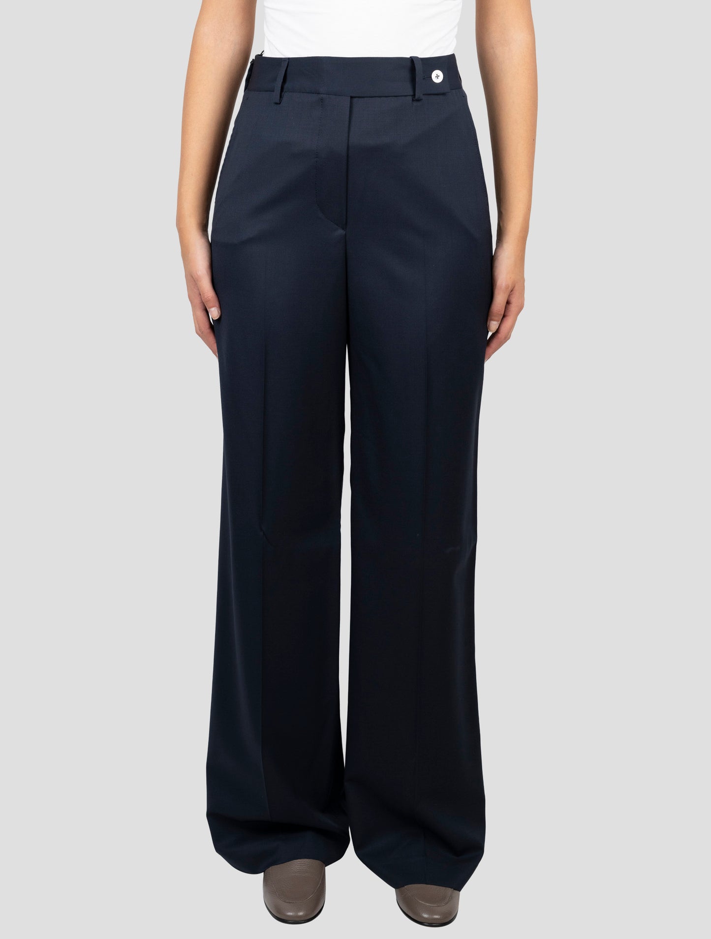 Kiton Blue Virgin Wool Pants