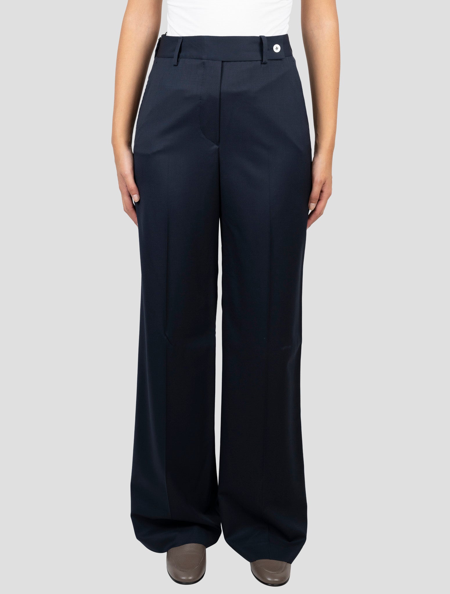 Kiton Blue Virgin Wool Pants