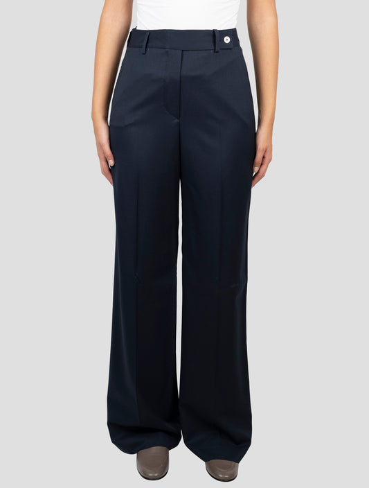 Kiton Blue Virgin Wool Pants