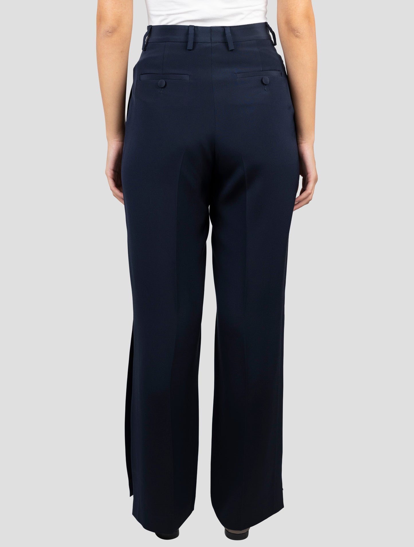 Kiton Blue Silk Pants