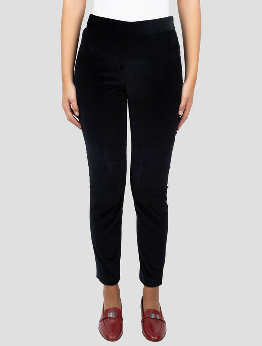 Kiton Black Cotton Ea Velvet Pants