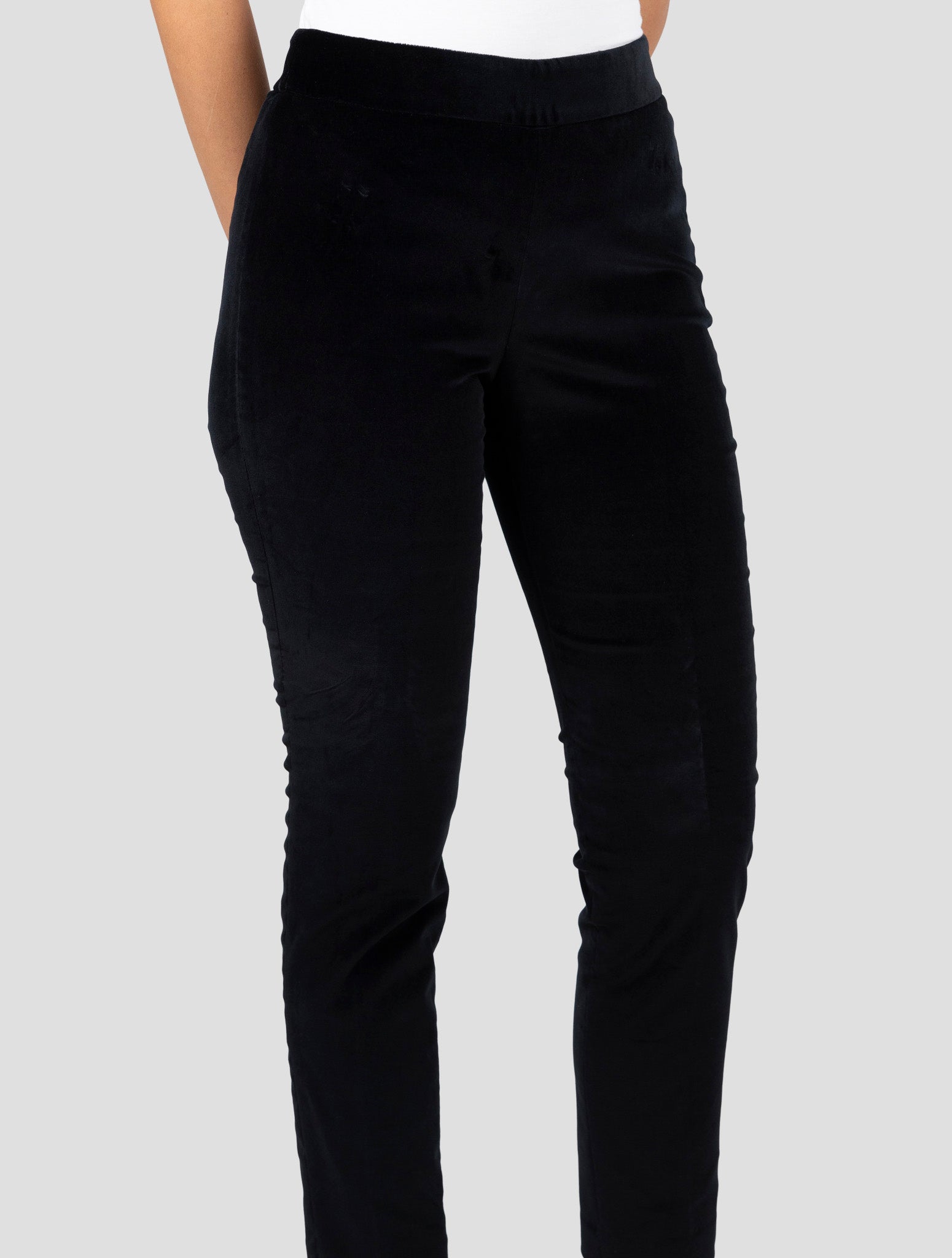 Kiton Black Cotton Ea Velvet Pants