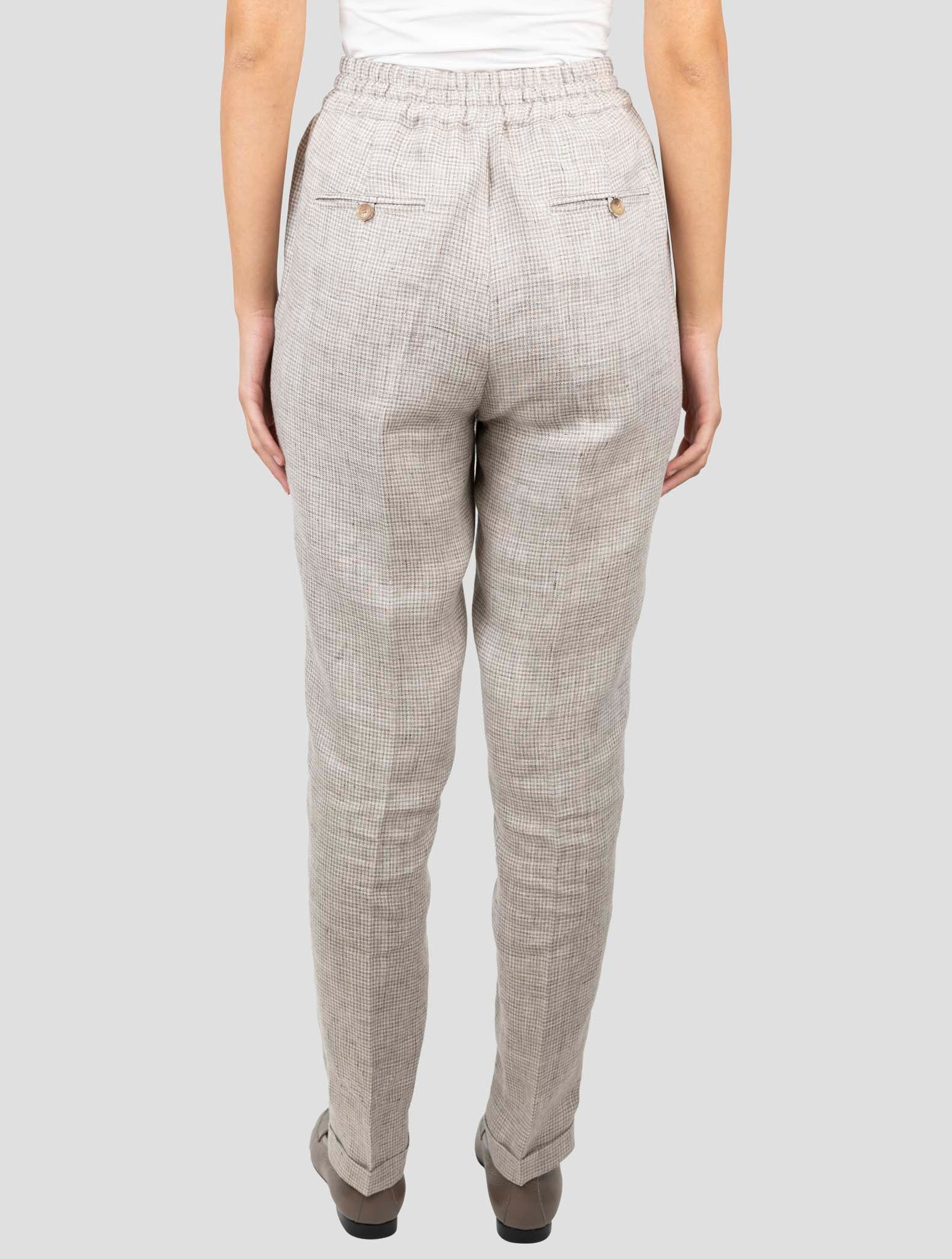 Kiton Brown Linen Pants