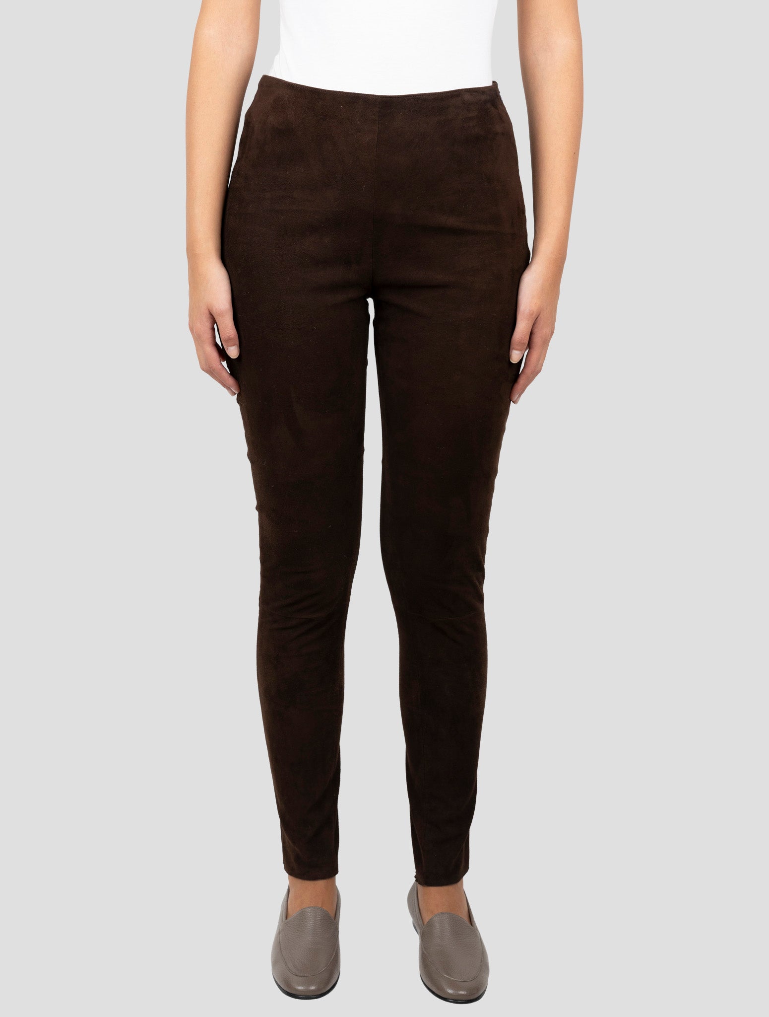 Kiton Brown Leather Pants