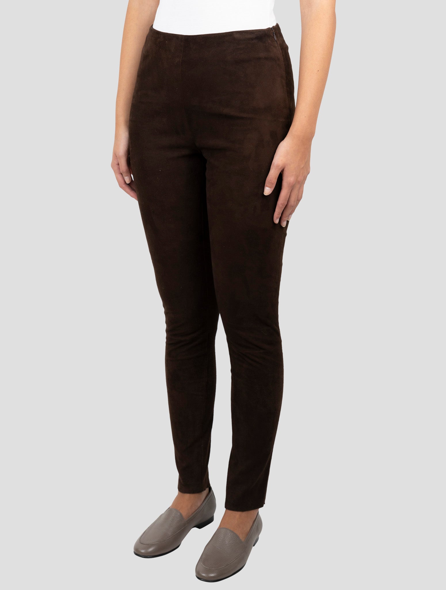 Kiton Brown Leather Pants