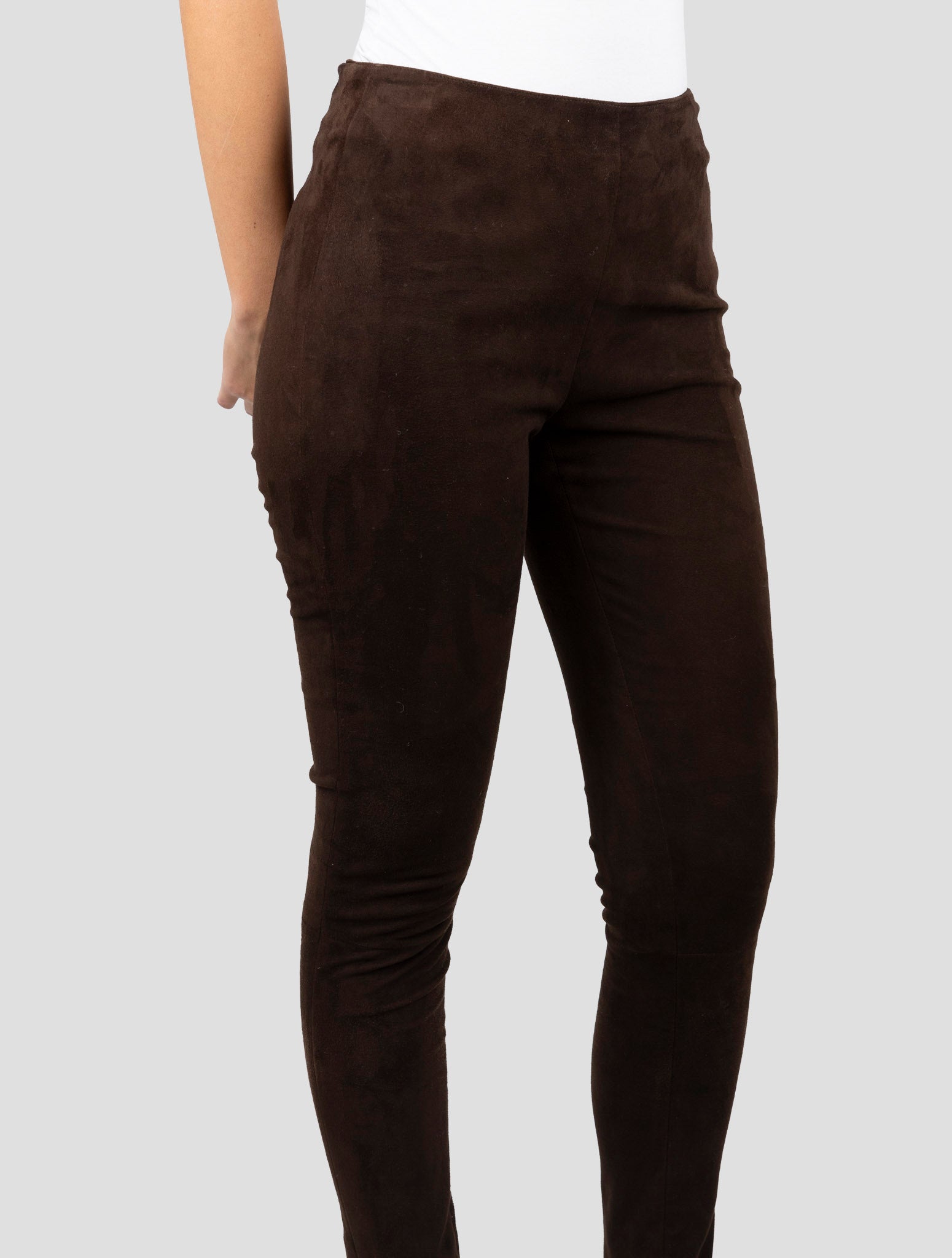 Kiton Brown Leather Pants