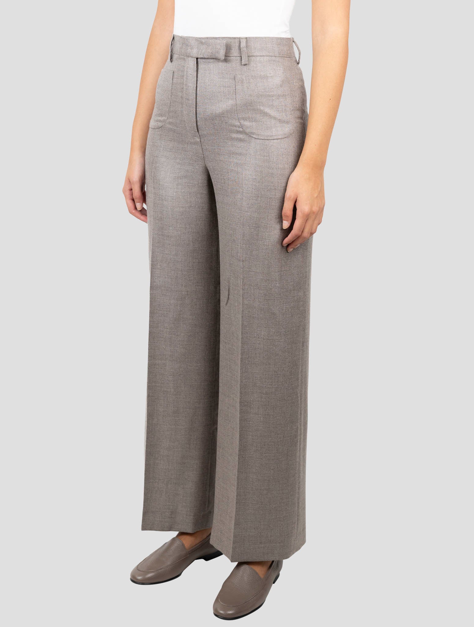 Kiton Brown Cashmere Sik Pants