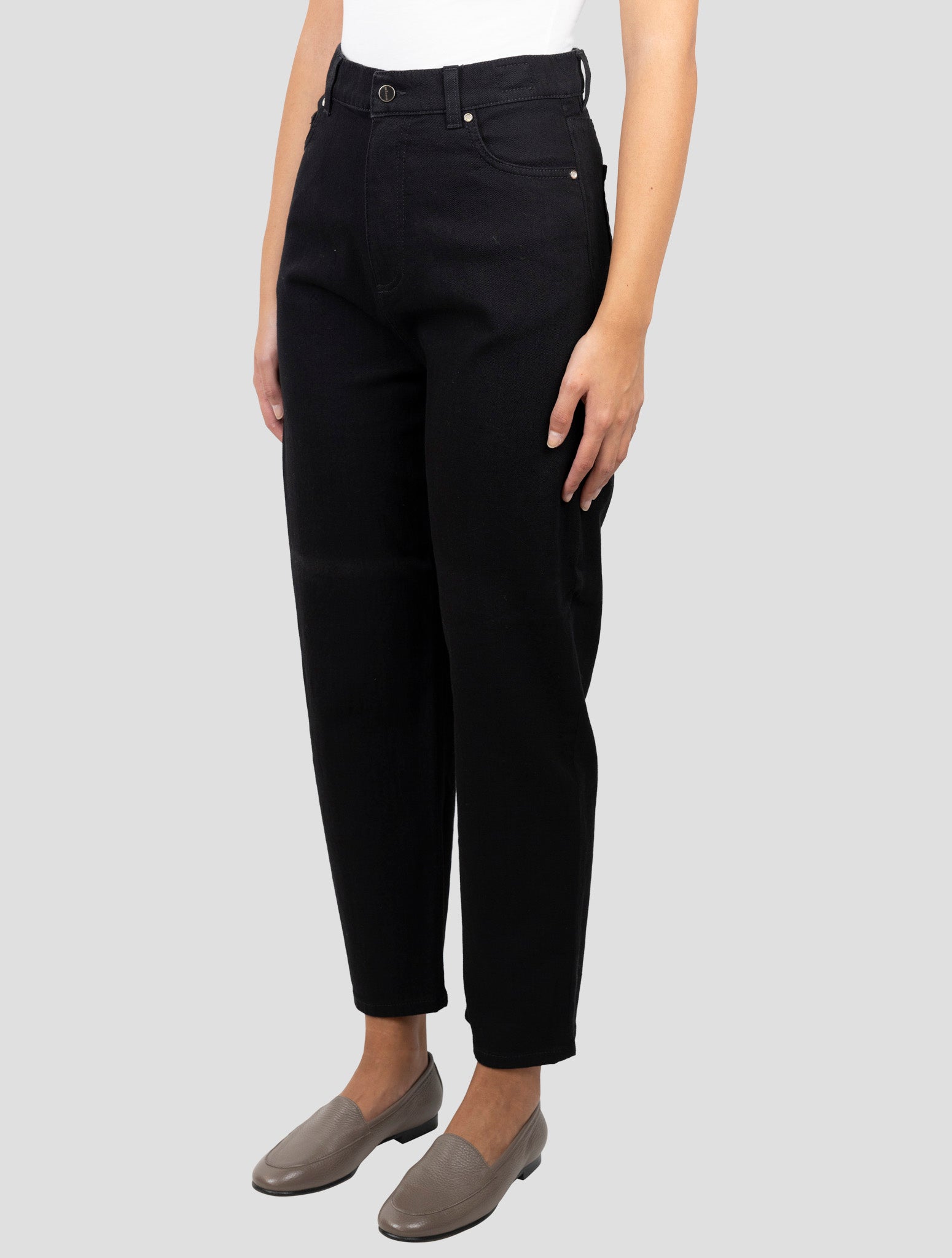 Kiton Black Cotton Pants