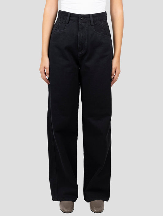 Kiton Black Cotton Pants