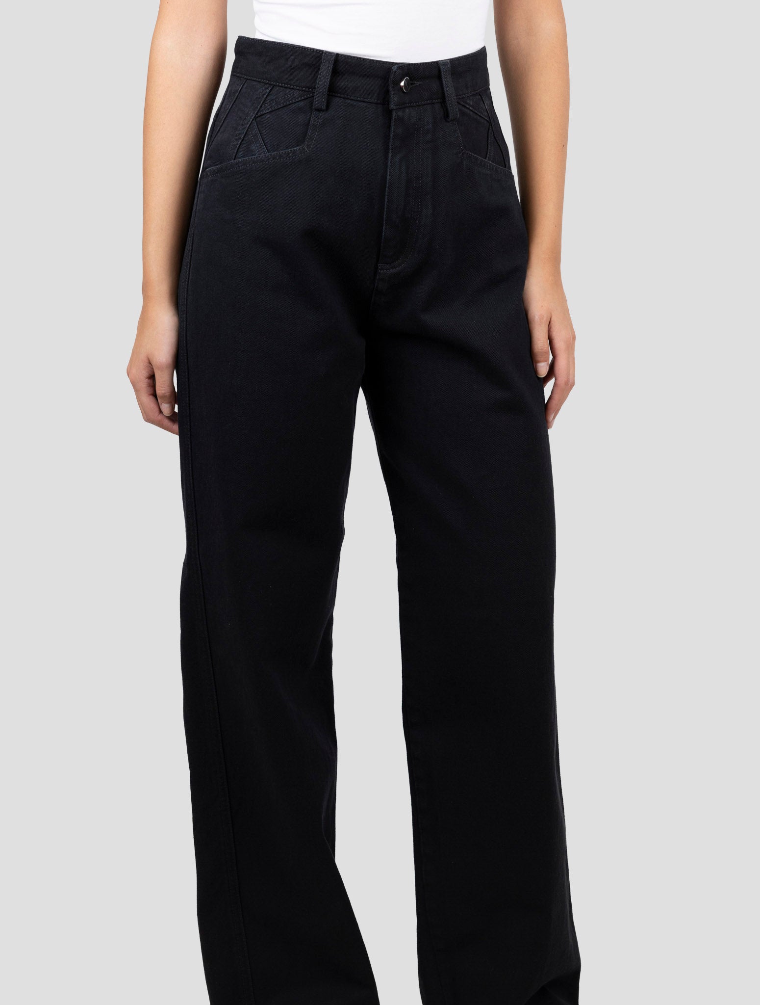Kiton Black Cotton Pants