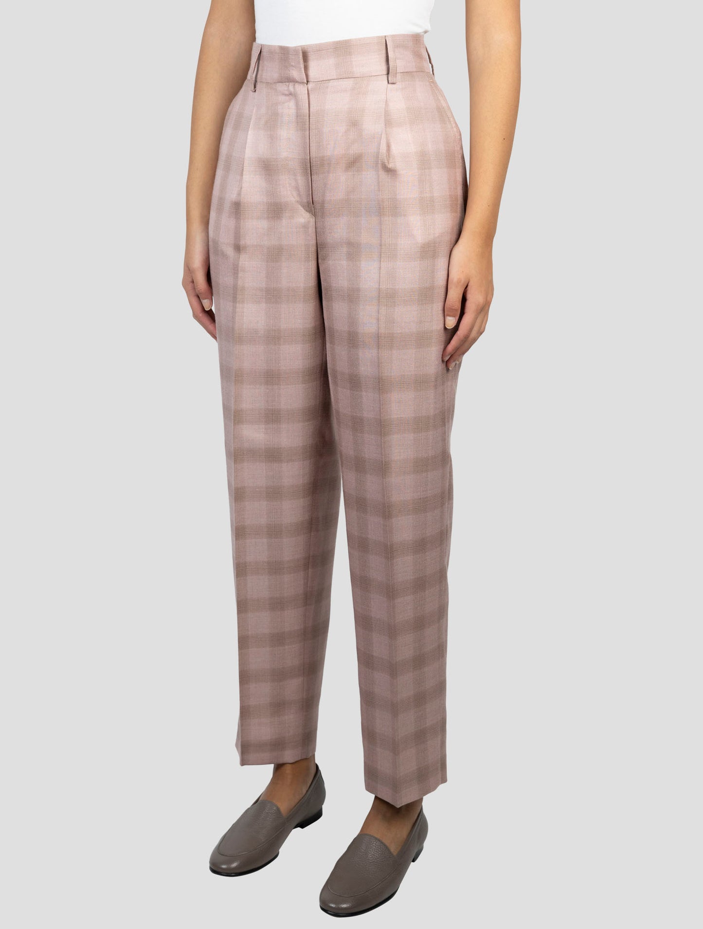 Kiton Pink Cashmere Silk Linen Pants