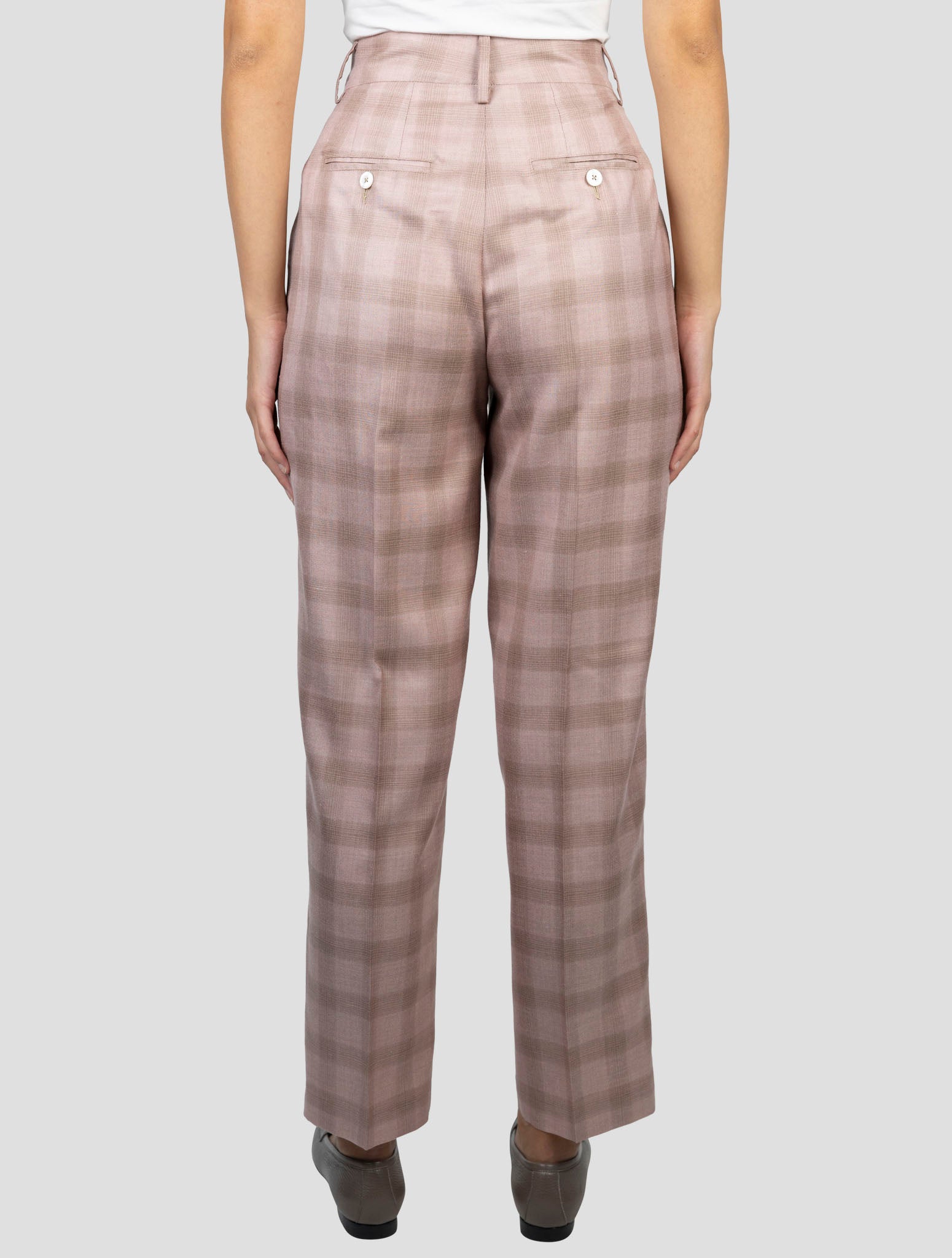 Kiton Pink Cashmere Silk Linen Pants