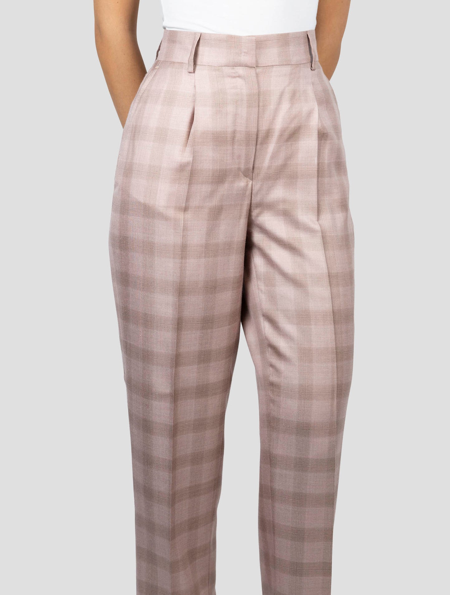 Kiton Pink Cashmere Silk Linen Pants