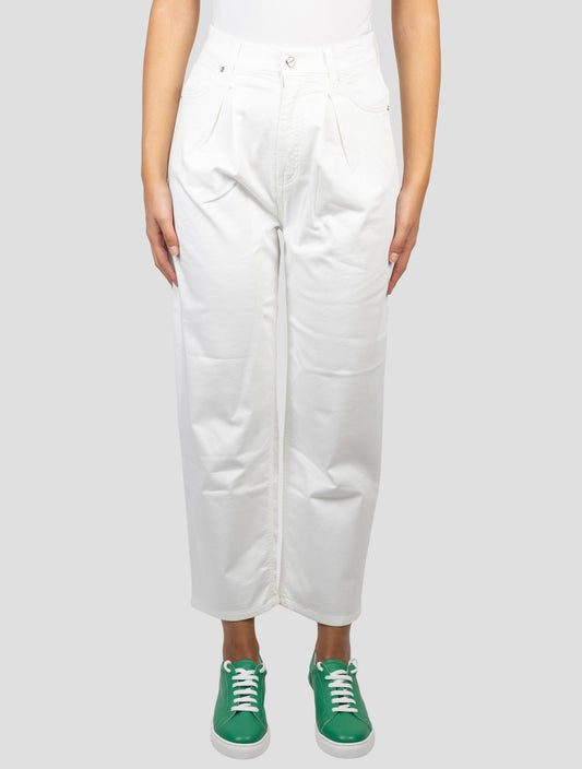 Kiton White Cotton Ea Jeans