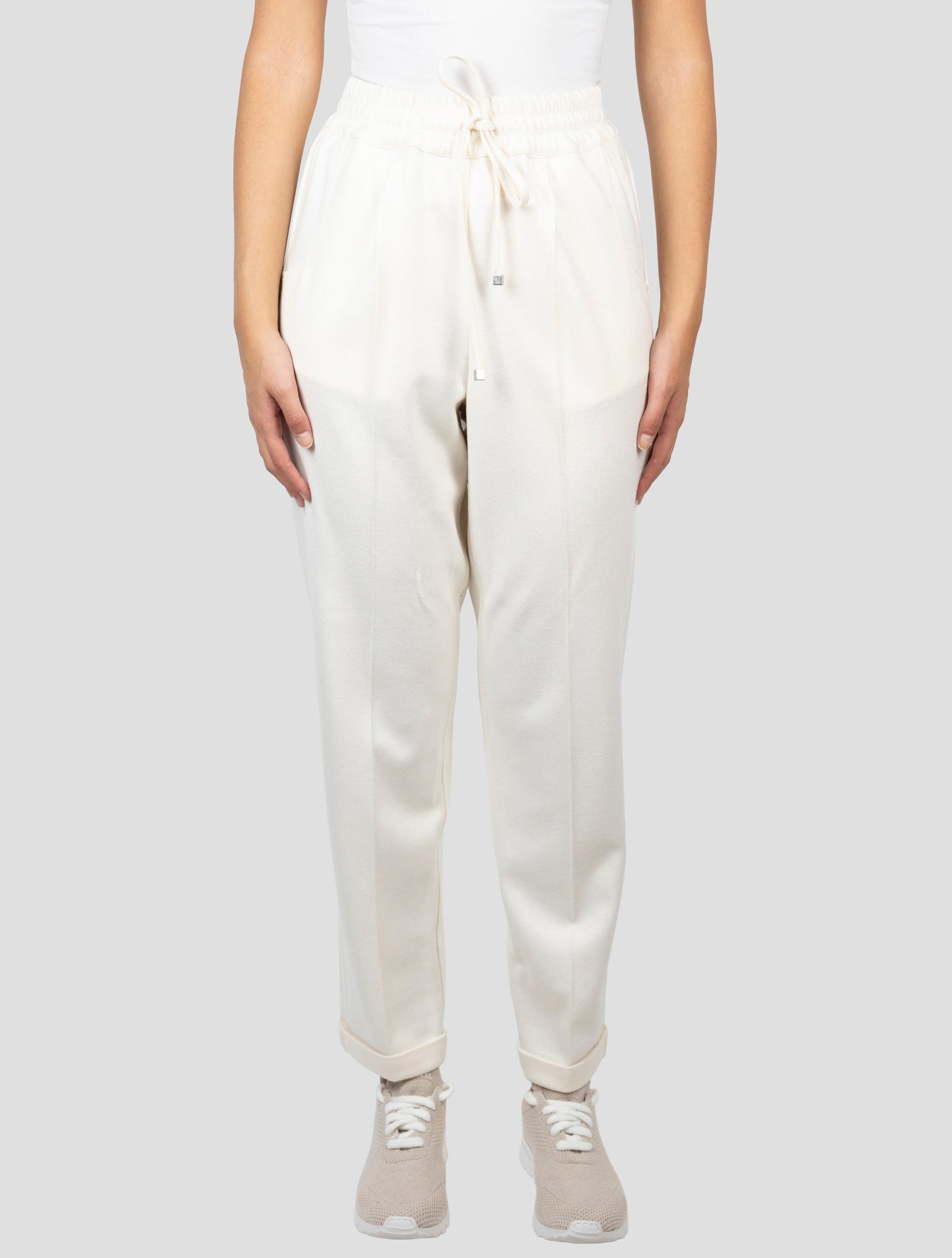 Kiton White Virgin Wool Pants