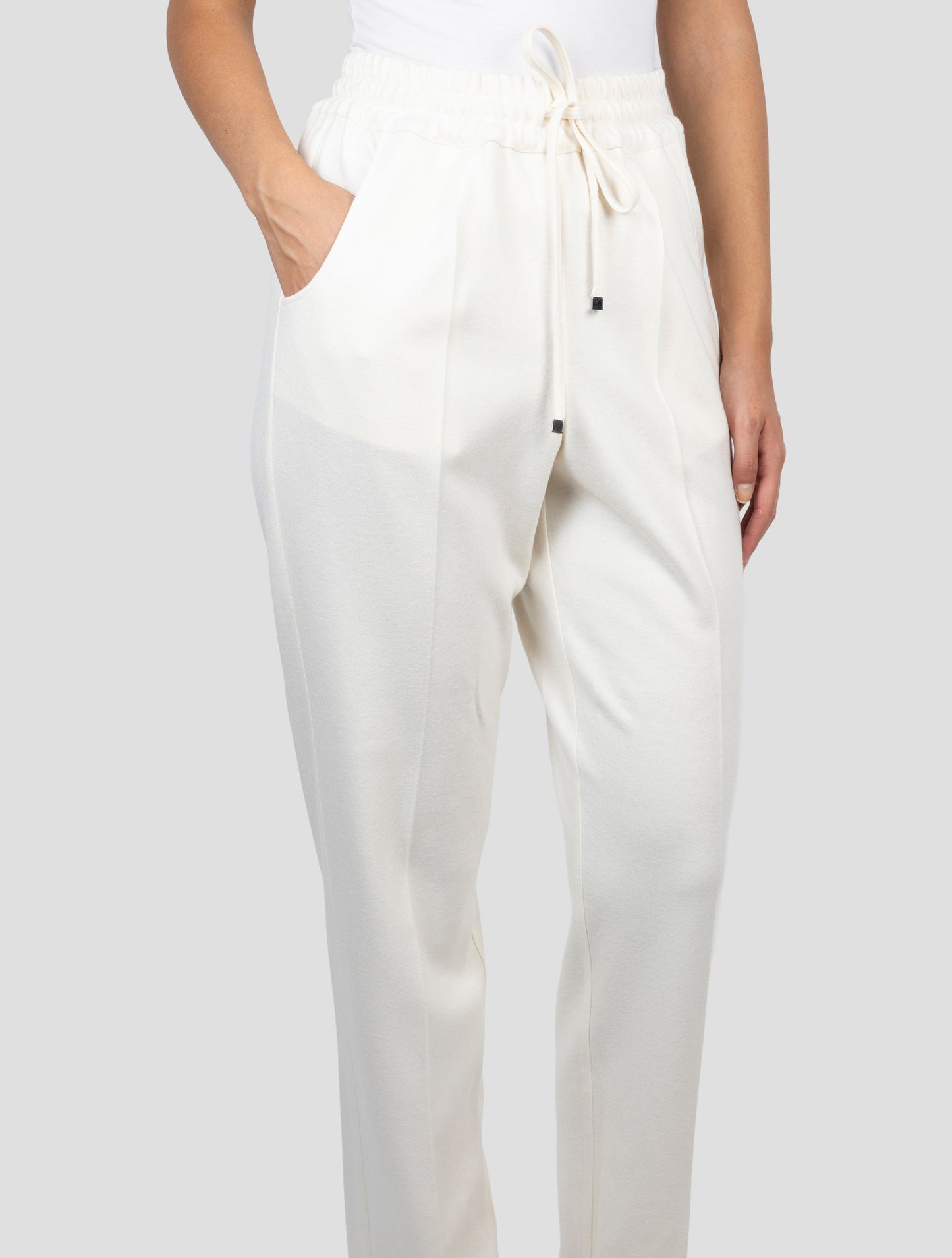 Kiton White Virgin Wool Pants