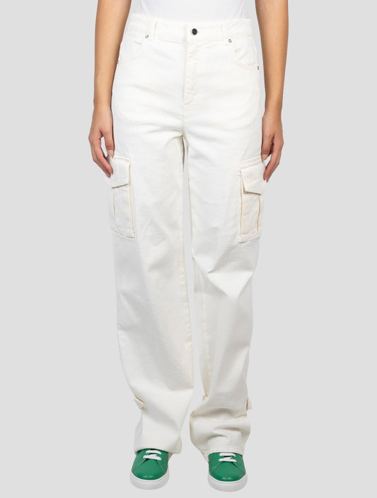 Kiton White Cotton Ea  Cargo Pants
