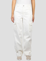 Kiton White Cotton Ea  Cargo Pants
