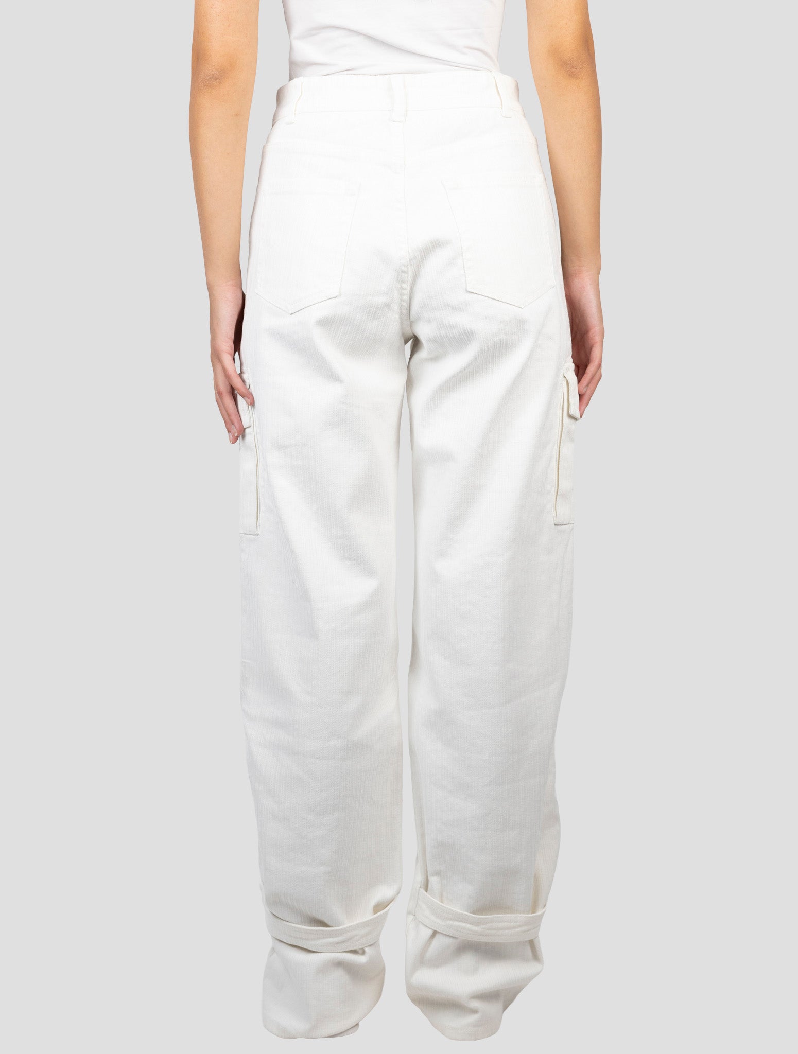 Kiton White Cotton Ea  Cargo Pants