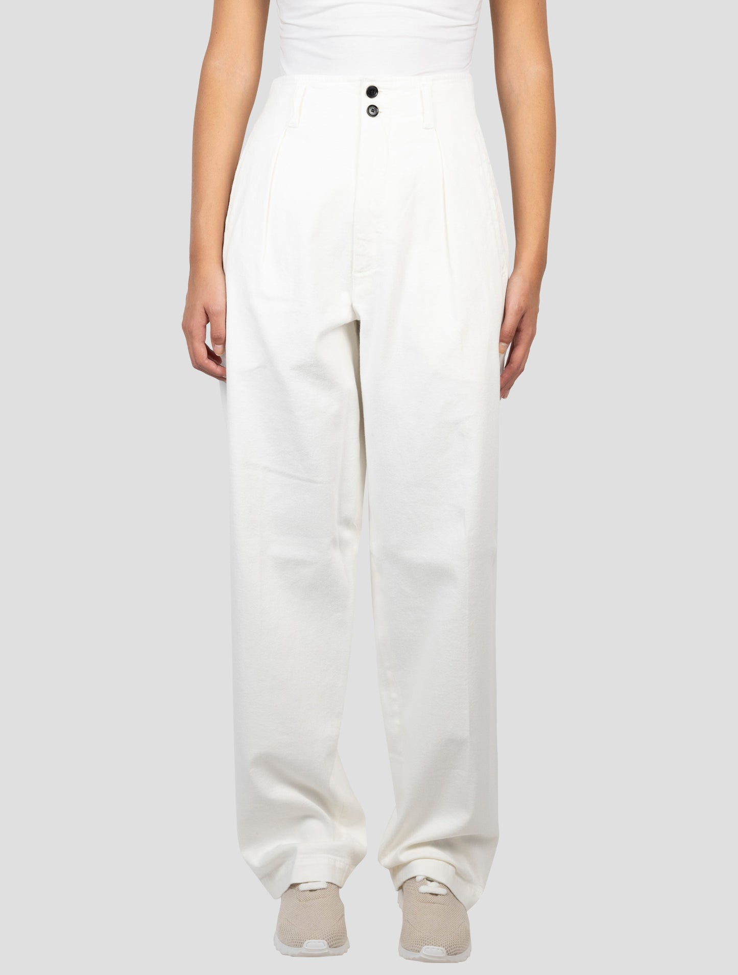 Kiton White Cotton Ea  Pants
