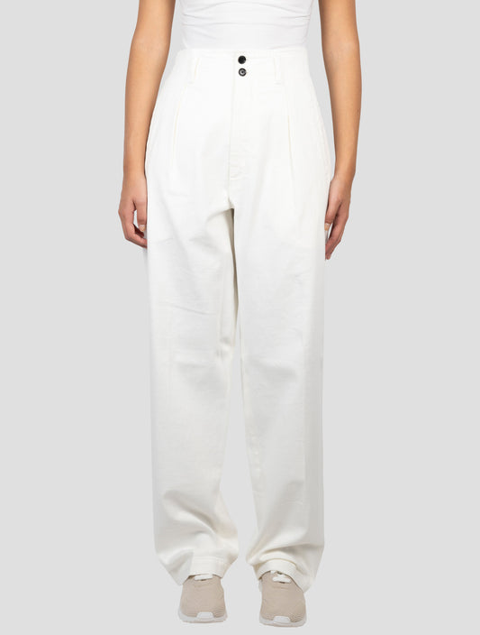 Kiton White Cotton Ea  Pants