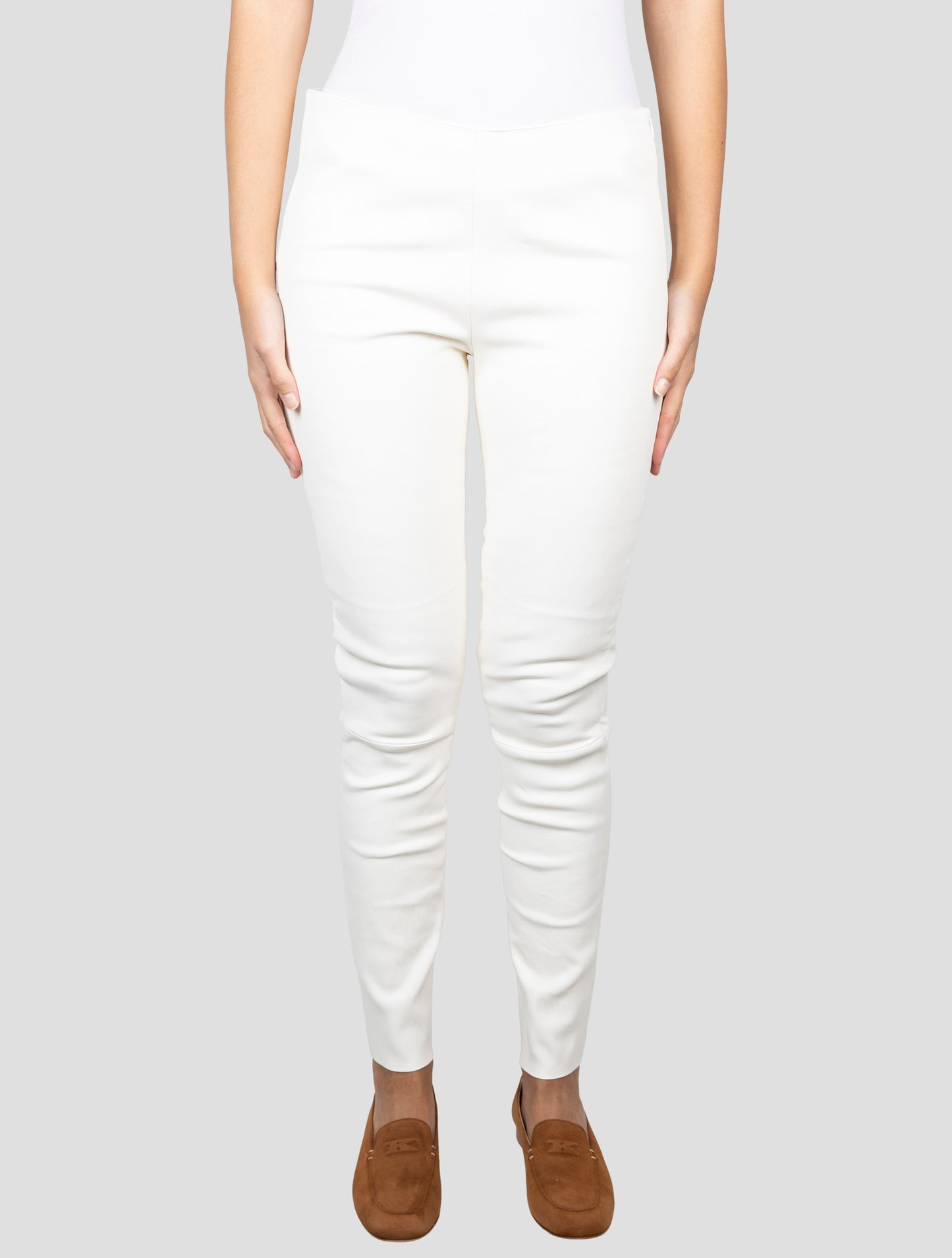 Kiton Beige Leather Pants