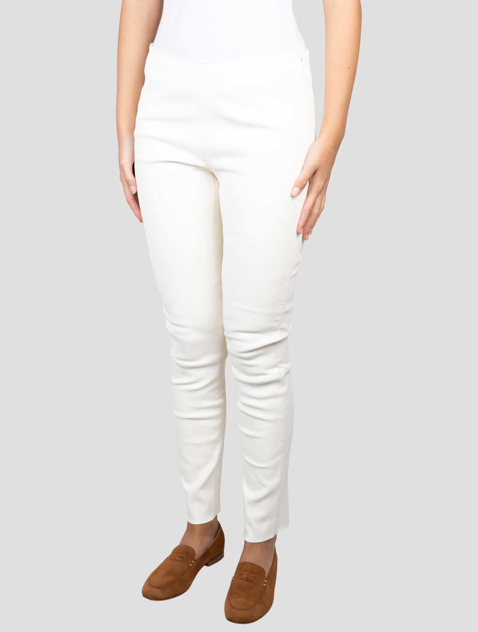 Kiton Beige Leather Pants