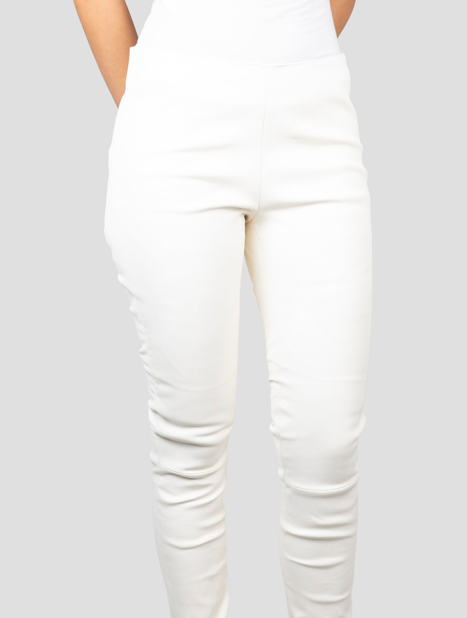 Kiton Beige Leather Pants