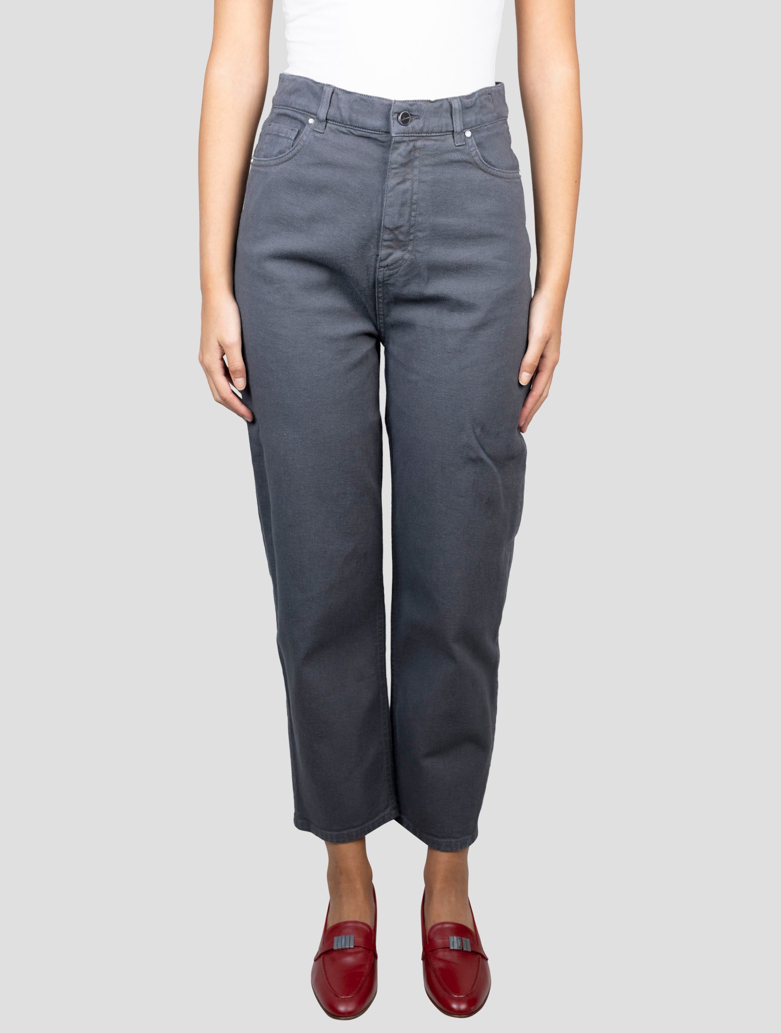 Kiton Dark Gray Cotton Cashmere Ea Jeans