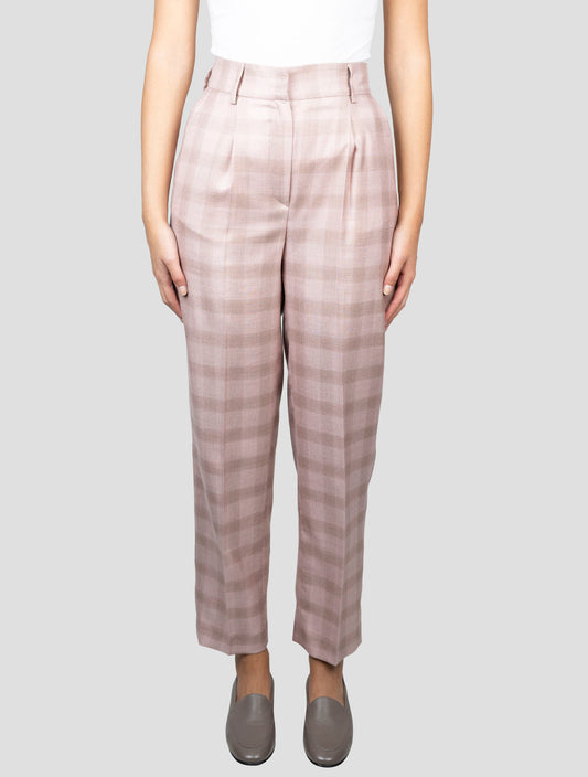 Kiton Pink Cashmere Silk Linen Pants