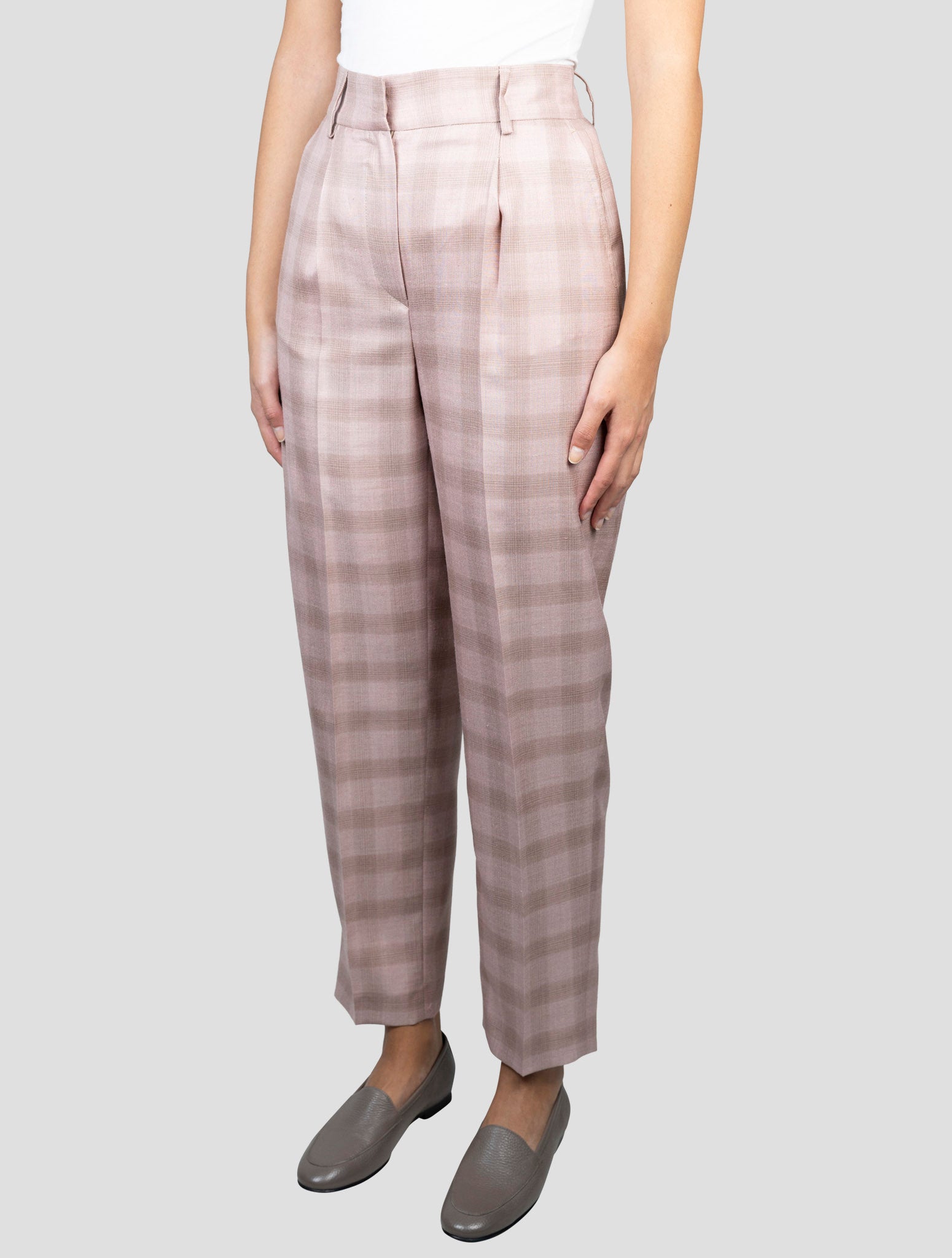 Kiton Pink Cashmere Silk Linen Pants
