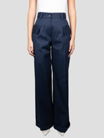 Kiton Blue Cotton Ea Pants
