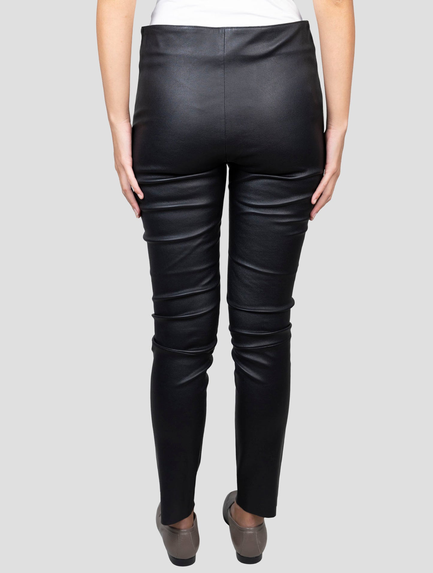 Kiton Black Leather Pants