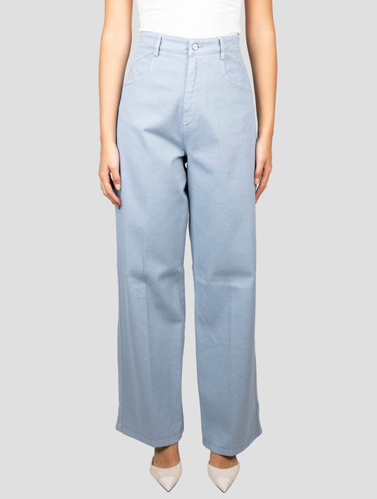 Kiton Light Blue Cotton Ea Pants