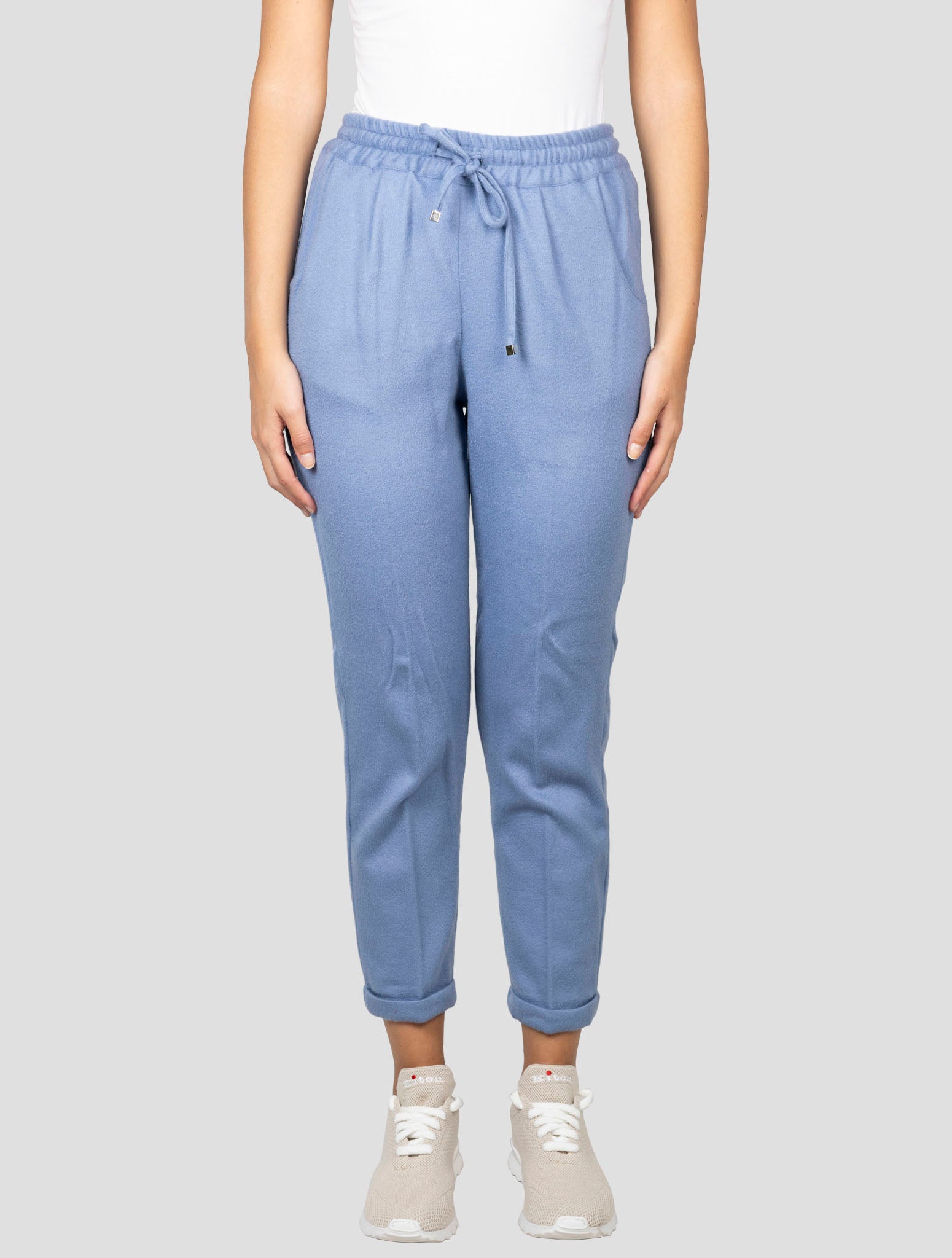 Kiton Light Blue Cashmere Pa Ea Pants
