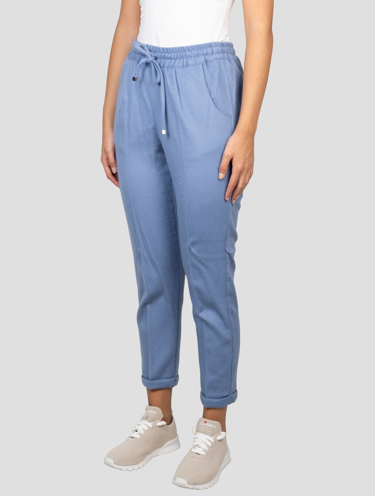 Kiton Light Blue Cashmere Pa Ea Pants