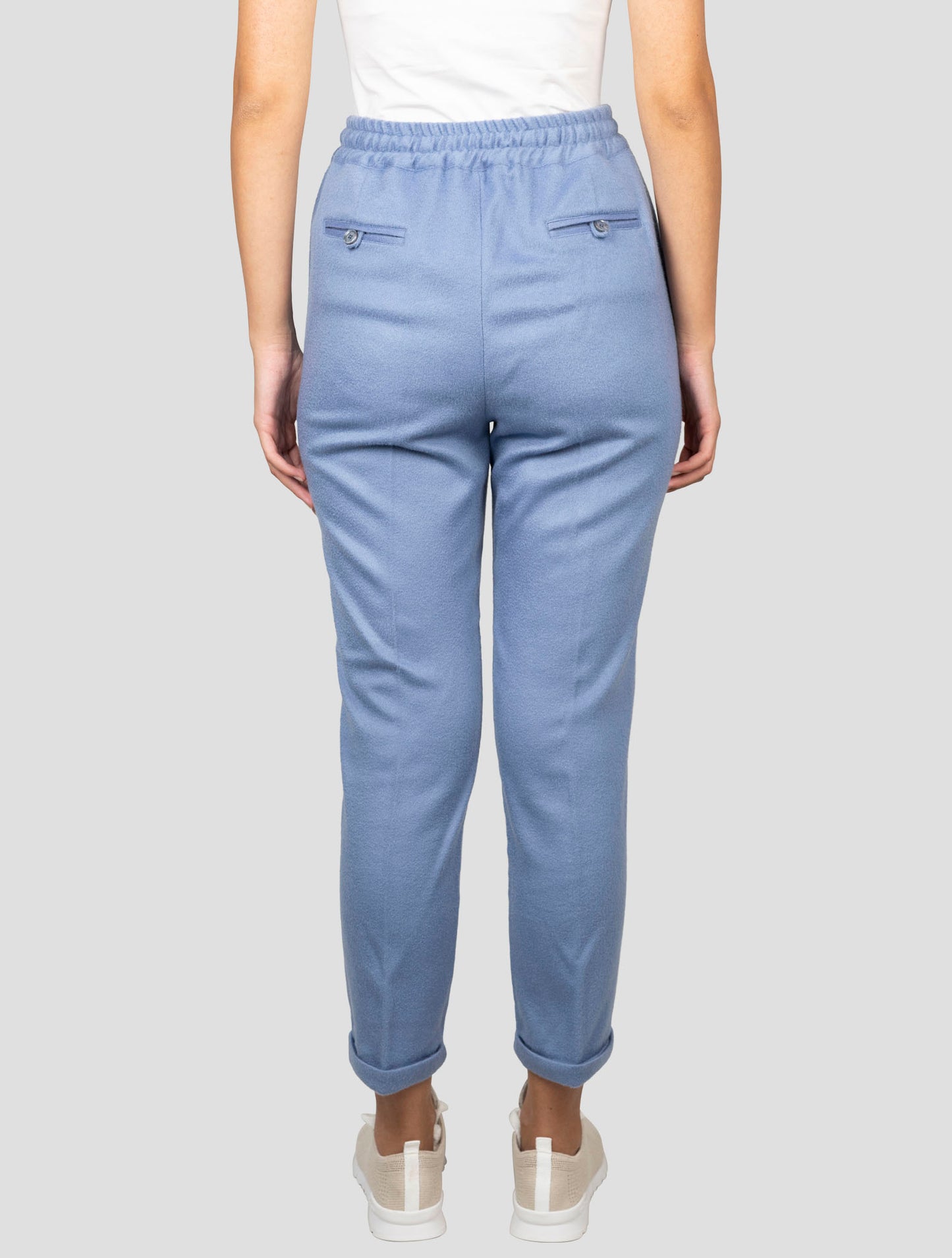 Kiton Light Blue Cashmere Pa Ea Pants