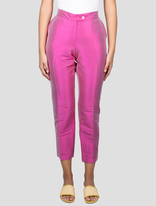 Kiton Fucsia Silk Nylon Ea Pants