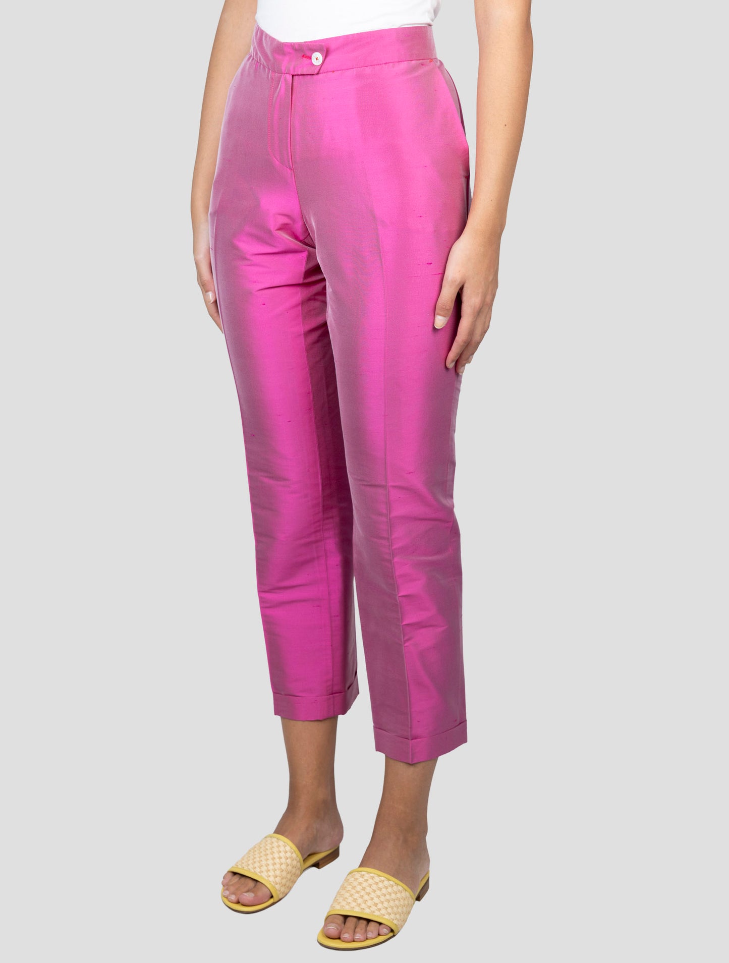Kiton Fucsia Silk Nylon Ea Pants