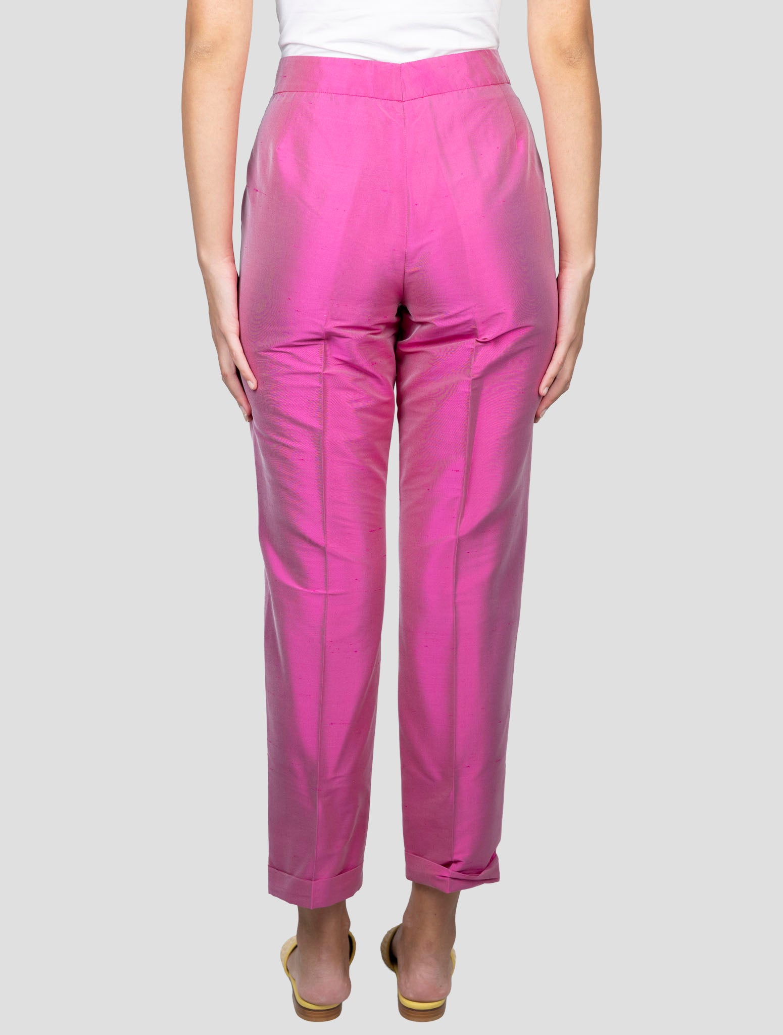 Kiton Fucsia Silk Nylon Ea Pants