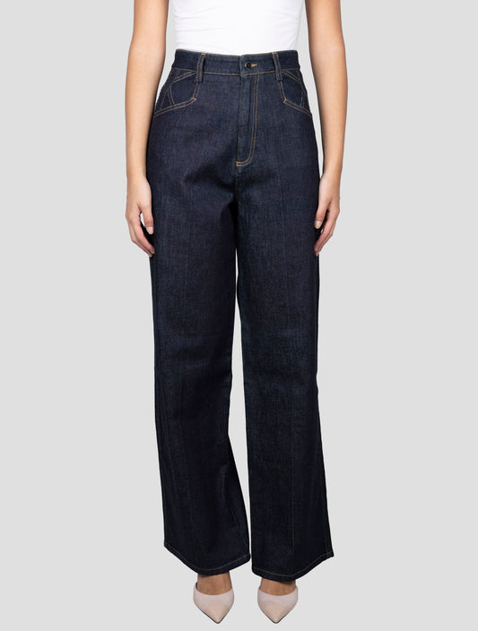 Kiton Blue Cotton Cashmere Ea Jeans