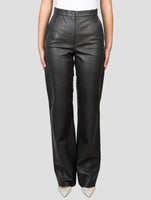Kiton Dark Green Leather Pants