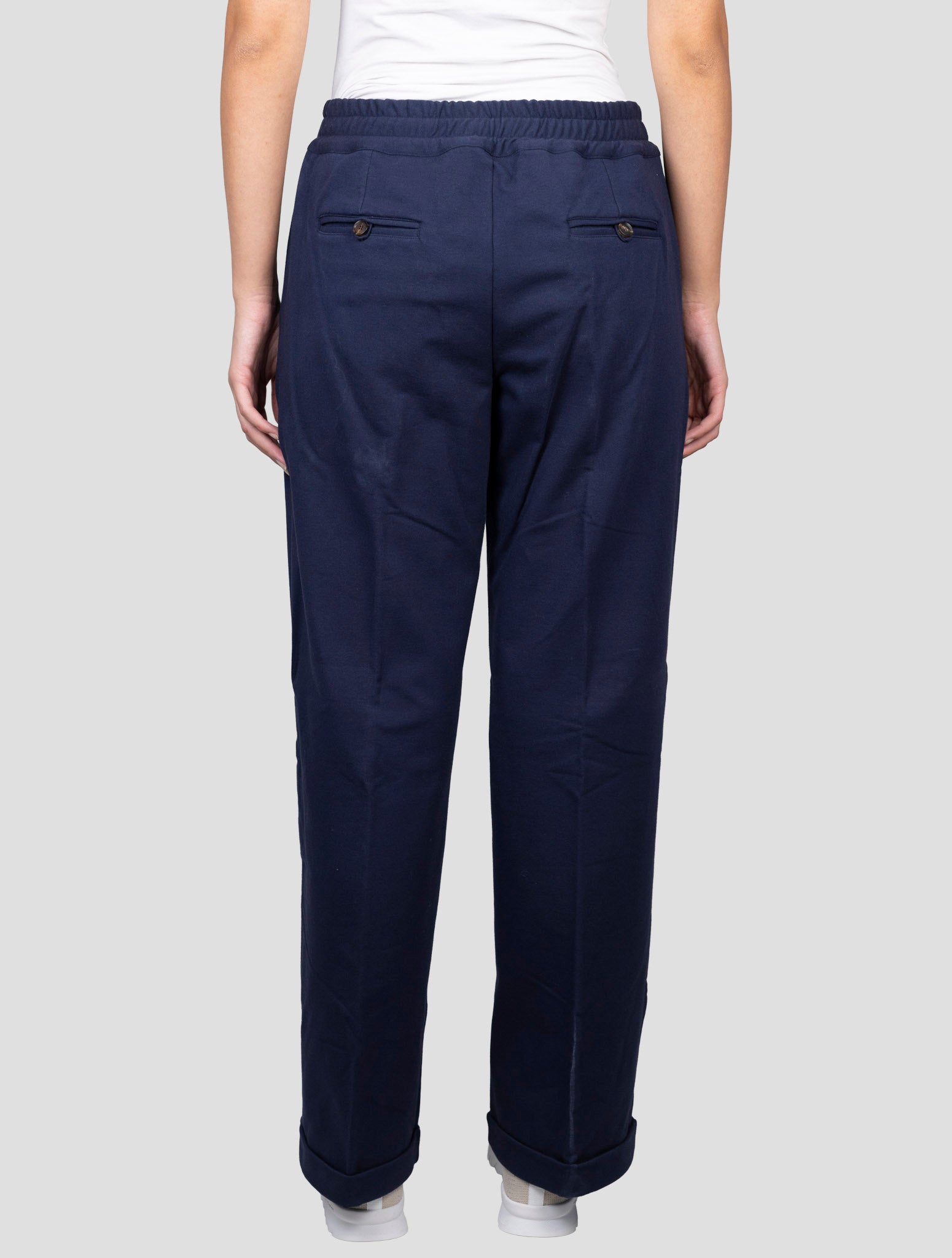 Kiton Blue Cotton Ea Pants