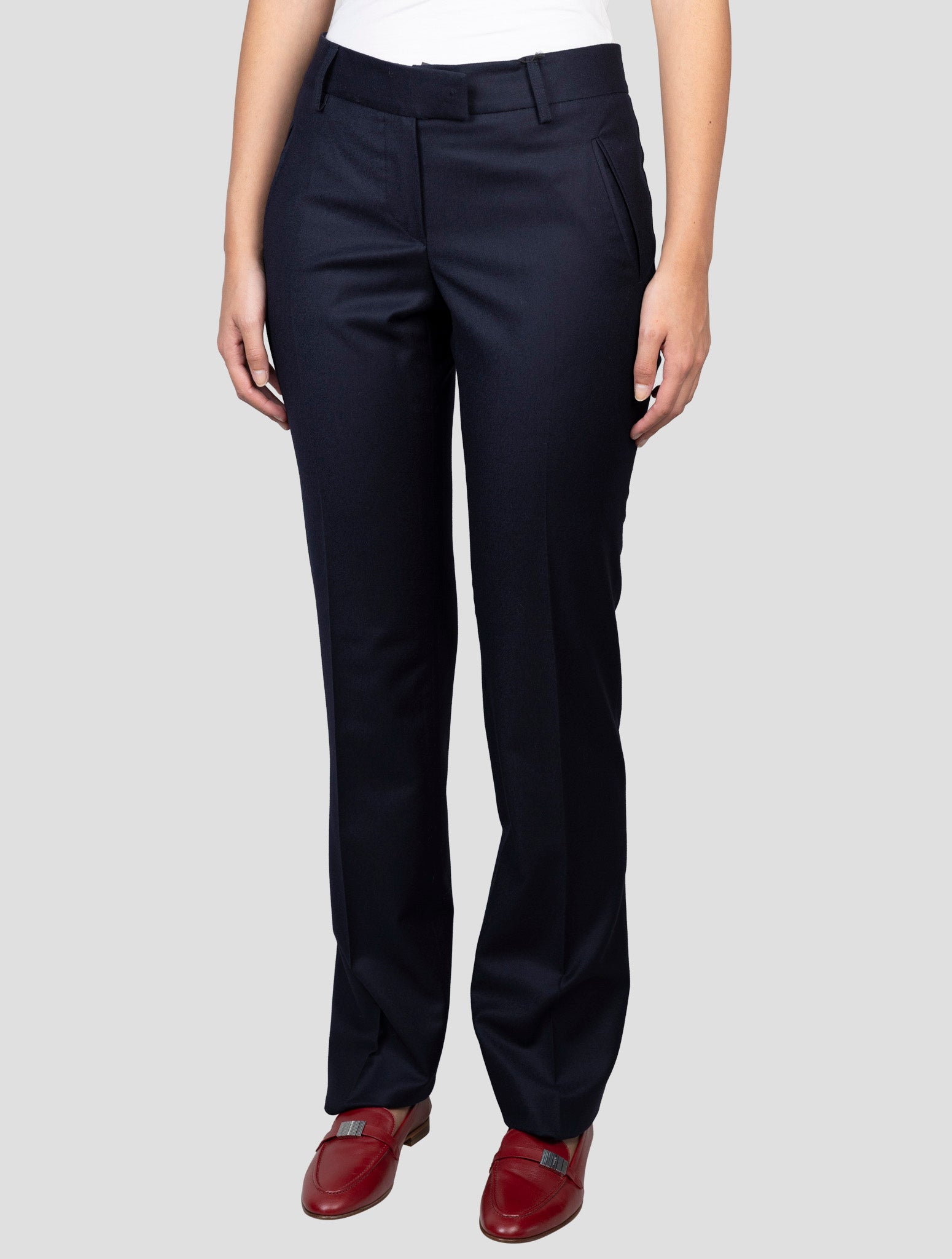 Kiton Blue Wool Pants