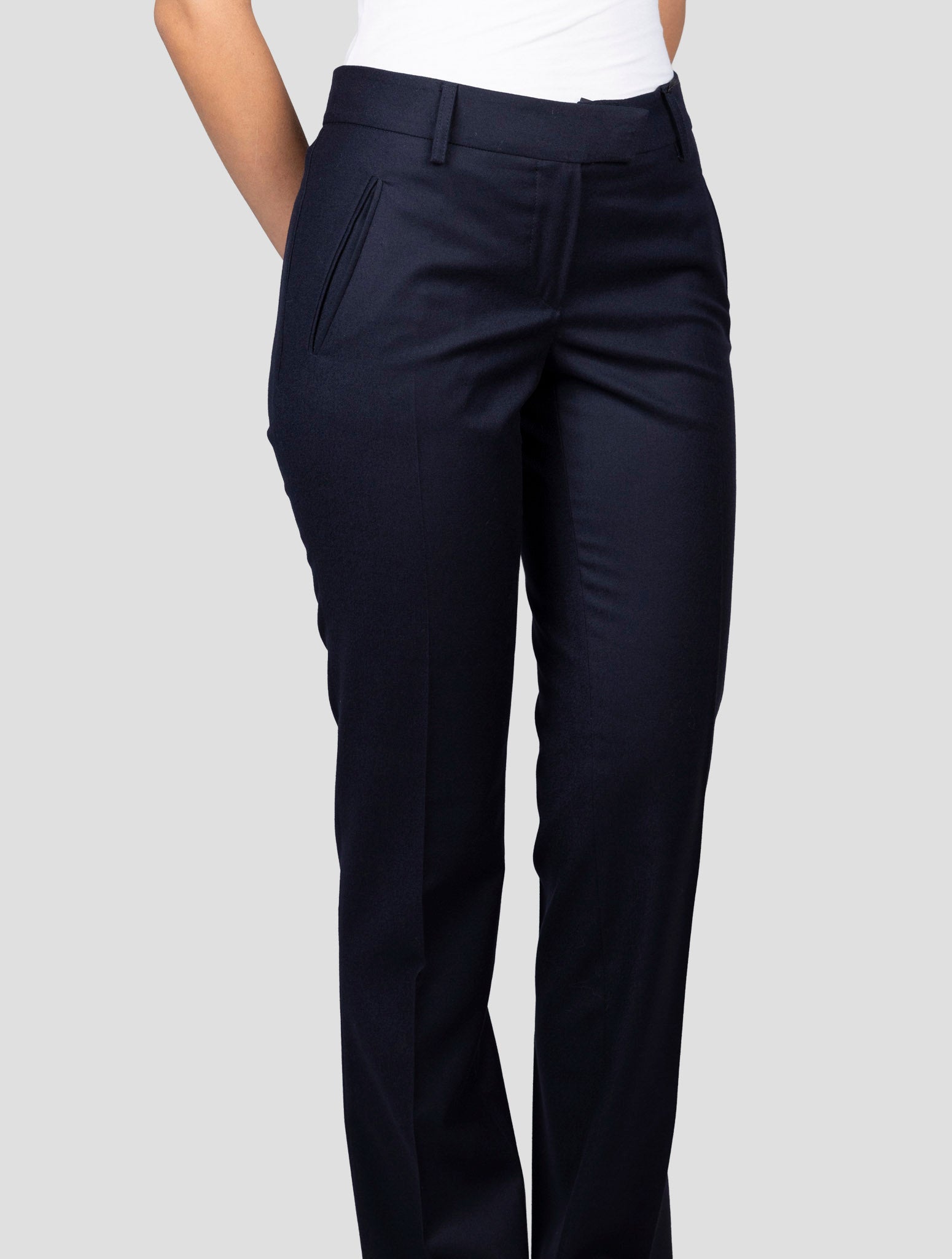 Kiton Blue Wool Pants