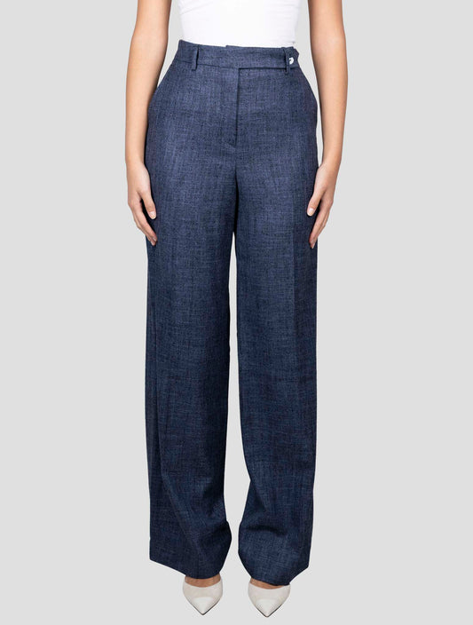 Kiton Blue Cashmere Silk Cotton Pa Pants