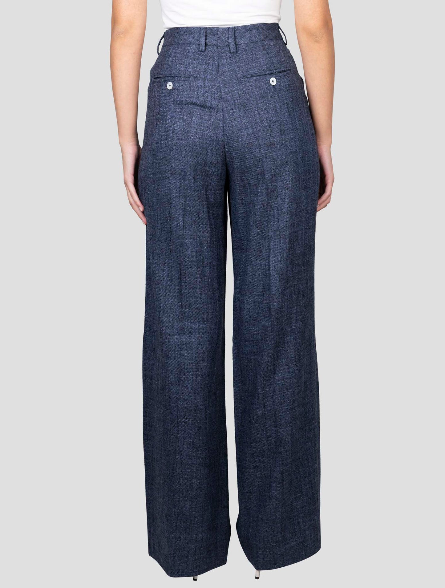 Kiton Blue Cashmere Silk Cotton Pa Pants